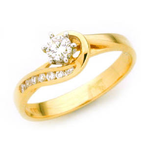 0.40 Cts Certified Stunning Real Natural Diamond Wedding Gold Ring @ World Wide Free Shipping