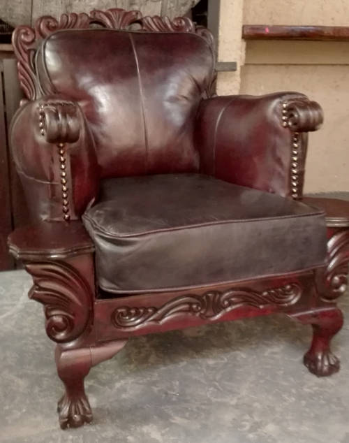 LIMITED EDITION - Rosary Ball and Claw Leather Arm Chairs
