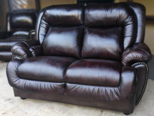 CORICRAFT ETOSHA 3 PIECE RECLINER SET- GENUINE LEATHER  BUFFED CHOCOLATE