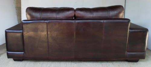 SALE! Chocolate Brown Couch - XL Double GENUINE LEATHER