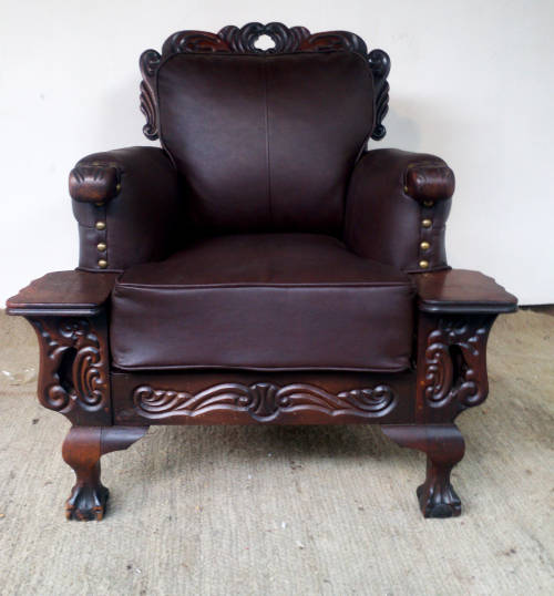 LIMITED EDITION - Rosary Ball and Claw Leather Arm Chairs