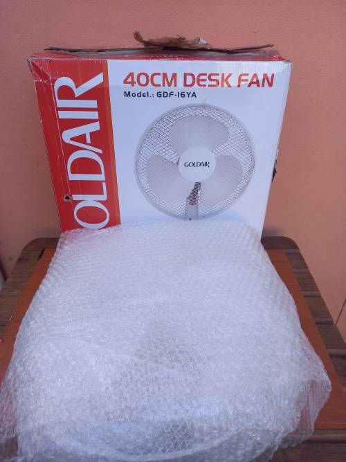 [Brand New Sealed] GoldAir 40cm Desk Fan | One Time Summer Special | 3 Speed Fan Control