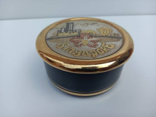 [Retail: R3500] Stunning 24K Gold Edged Singapore Chokin | Artwork Engraved In Japan