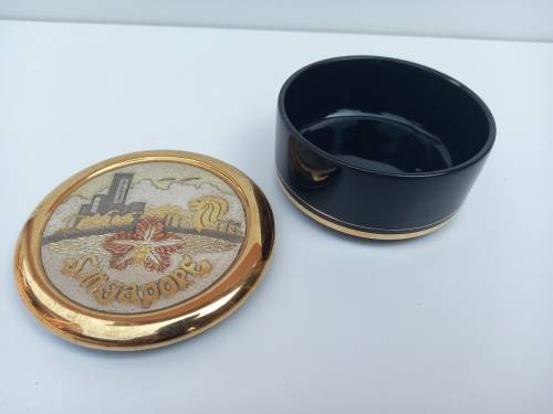 [Retail: R3500] Stunning 24K Gold Edged Singapore Chokin | Artwork Engraved In Japan