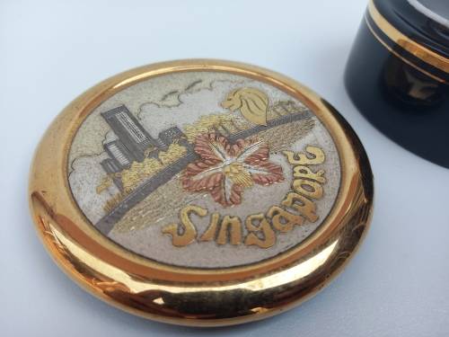 [Retail: R3500] Stunning 24K Gold Edged Singapore Chokin | Artwork Engraved In Japan