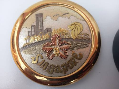 [Retail: R3500] Stunning 24K Gold Edged Singapore Chokin | Artwork Engraved In Japan