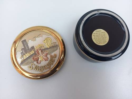 [Retail: R3500] Stunning 24K Gold Edged Singapore Chokin | Artwork Engraved In Japan