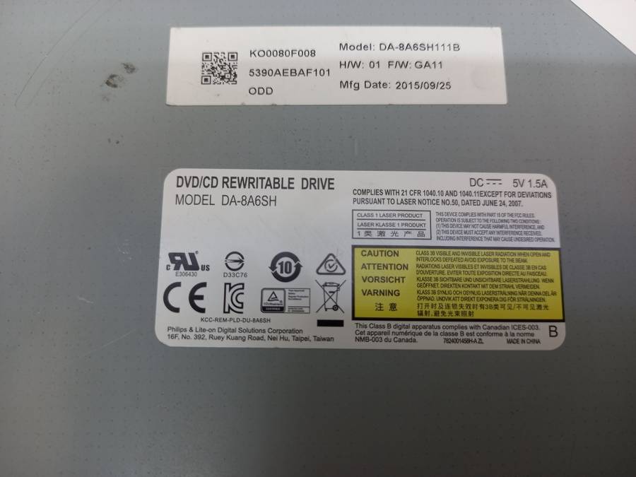 Retail: R750 | Laptop DVD Writer | Model: DA-8A6SH | Verified Tested | Laptop Parts In Stock