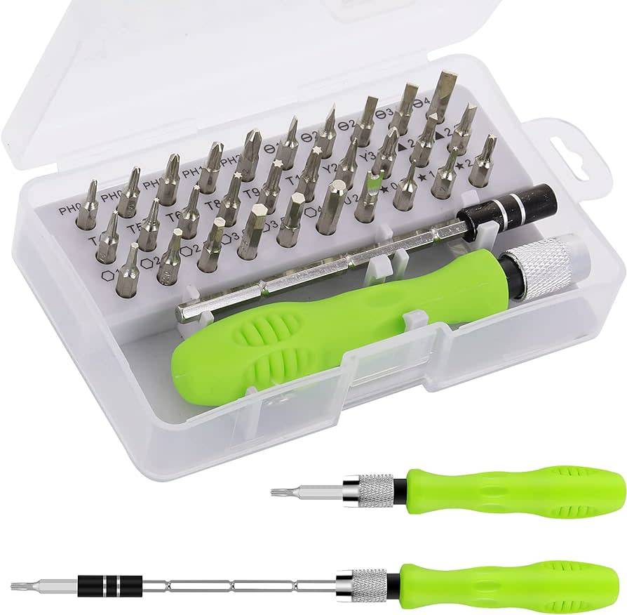 32 Piece Precision Screwdriver Set - Magnetic Tips - Corrosion-Resistant