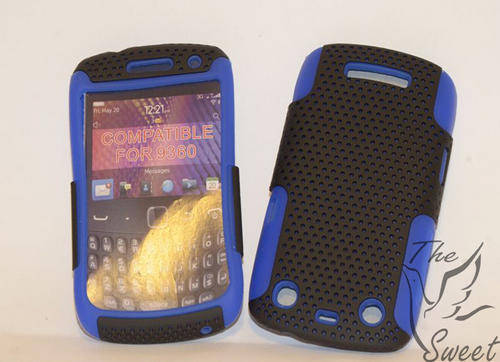 BlackBerry 9360 Black and Blue silicone Protective cover.