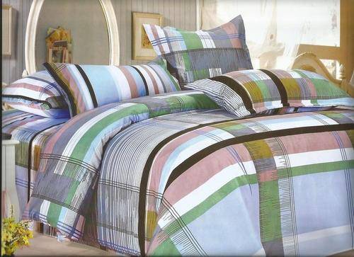 6 Piece - Cotton Feel - Bed Linen - Queen Size- Duvet Cover Set