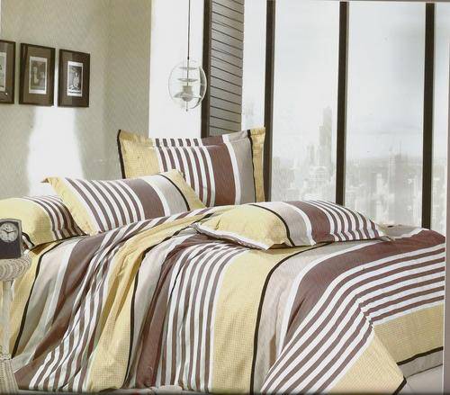 6 Piece - Cotton Feel - Bed Linen - Queen Size- Duvet Cover Set