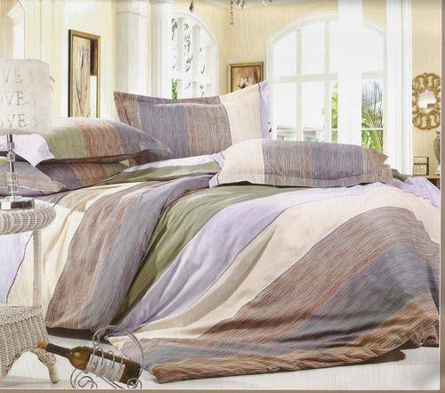 6 Piece - Cotton Feel - Bed Linen - Queen Size- Duvet Cover Set