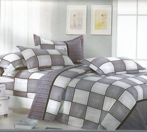 6 Piece - Cotton Feel - Bed Linen - Queen Size- Duvet Cover Set