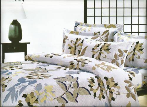 6 Piece - Cotton Feel - Bed Linen - Queen Size- Duvet Cover Set