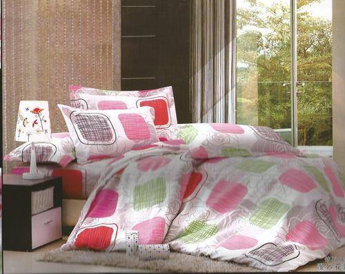 6 Piece - Cotton Feel - Bed Linen - Queen Size- Duvet Cover Set
