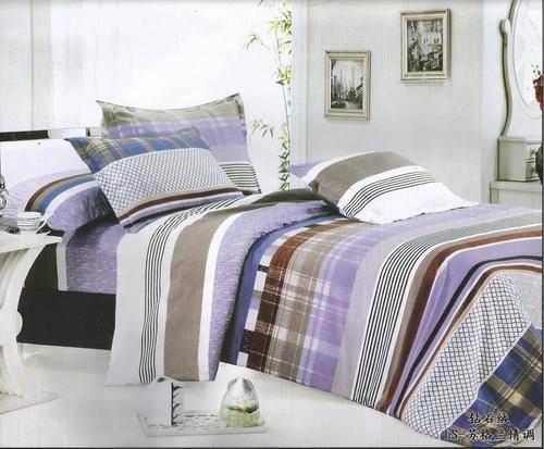 6 Piece - Cotton Feel - Bed Linen - Queen Size- Duvet Cover Set