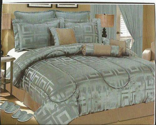 Comforter set - Silver 15 Piece - Queen Size Comforter Set