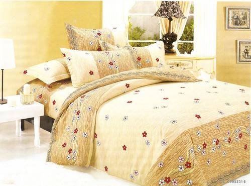 10 Piece - Cotton Feel - Printed - Bed Linen - Double bed- Duvet & Curtain Set