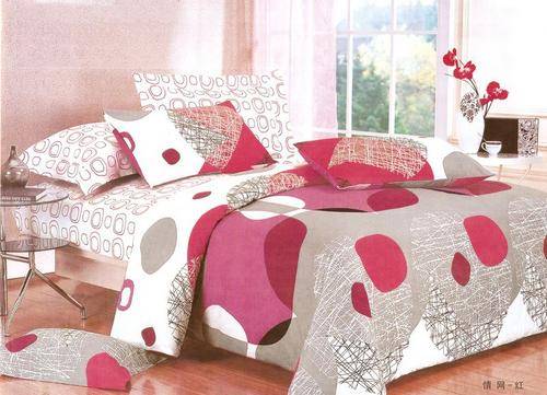 6 Piece -Super Soft Cotton Feel - Bed Linen - Double Bed Size- Duvet Cover Set