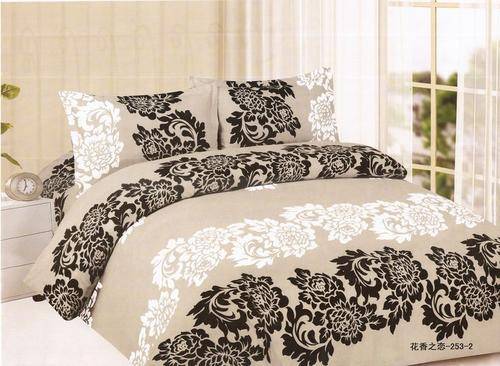 6 Piece - Seersucker Cotton Feel - Bed Linen - Double Bed Size- Duvet Cover Set