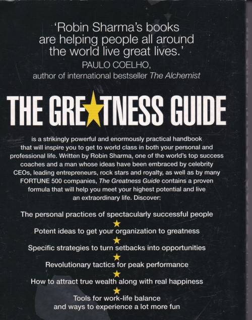 Robin S.Sharma The Greatness guide  (Med soft cover)