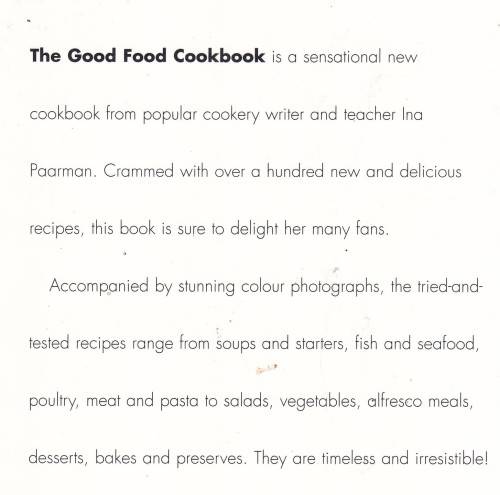 Ina Paarman The Good Food Cookbook (Large soft cover)