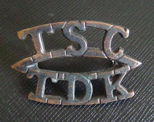 WW2 Technical Services Corps  Blackened Shoulder Title