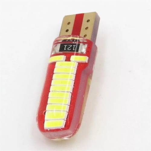 2 x T10 Silicone Waterproof (W5W/194) 24 LED Light Bulb