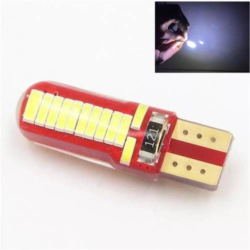 2 x T10 Silicone Waterproof (W5W/194) 24 LED Light Bulb