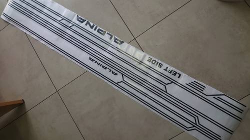 Alpina Racing Side Stripes Decals Set for Bmw - Matte Black