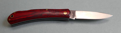 DOW Sodbuster lockback pocket knife wooed scales 440 