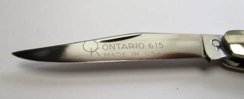 Ontario Knife 615 Old Hickory Muskrat Knife, made in USA, Delrin Scales.
