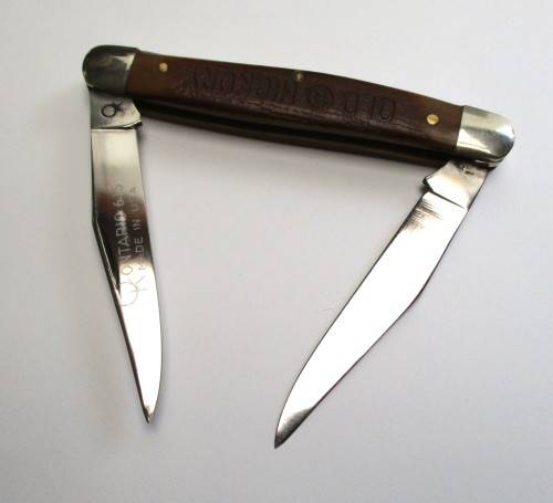 Ontario Knife 615 Old Hickory Muskrat Knife, made in USA, Delrin Scales.