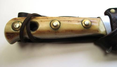 1970 Original Puma Bowie Knife 6396 Geniune Pumaster Steel Germany - Stag handle.