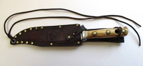 1970 Original Puma Bowie Knife 6396 Geniune Pumaster Steel Germany - Stag handle.