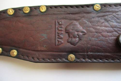 1970 Original Puma Bowie Knife 6396 Geniune Pumaster Steel Germany - Stag handle.