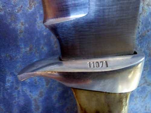 1970 Original Puma Bowie Knife 6396 Geniune Pumaster Steel Germany - Stag handle.