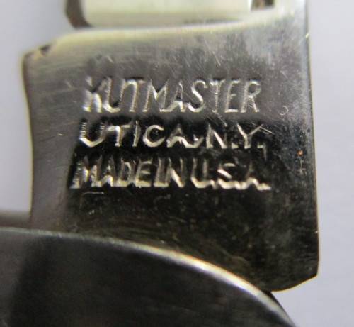 Vintage Stockman pocket knife, Kutmaster Utica, New York, Made in USA. Stainless steel