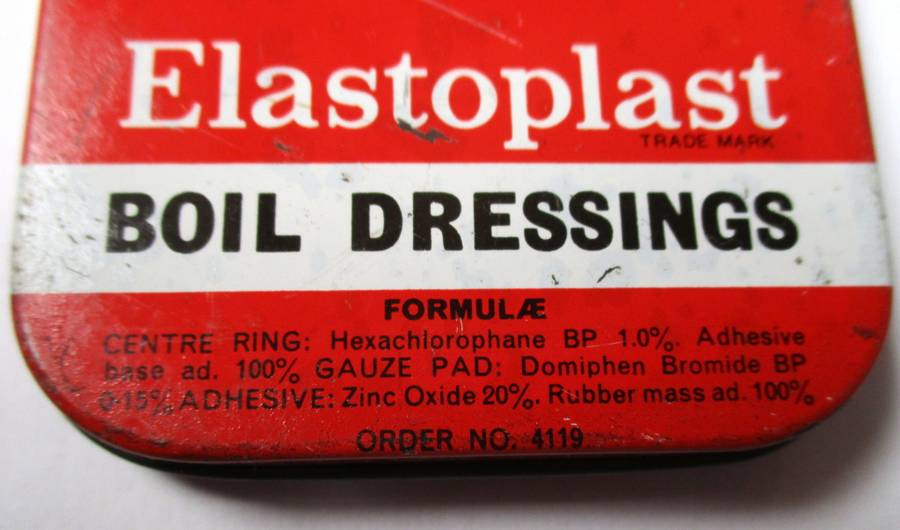 Vintage Elastoplast Elastic Adhesive Boil Dressing Tin