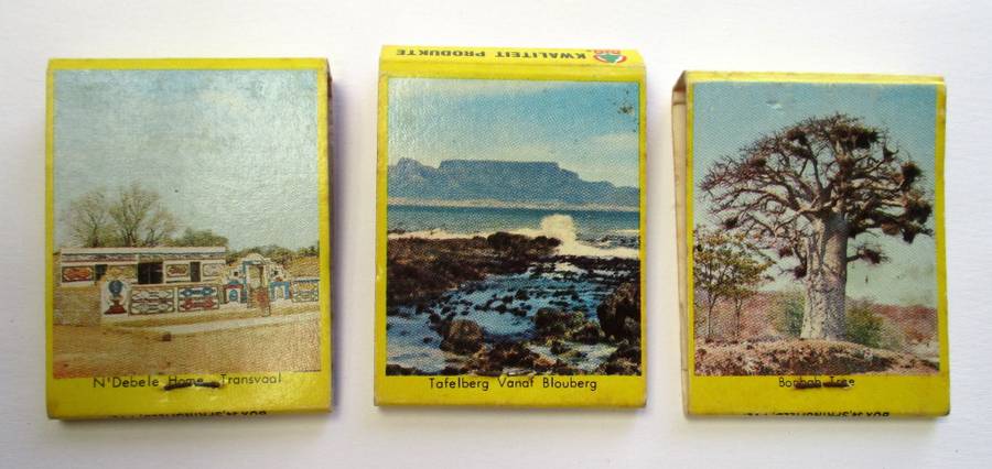 Vintage Spar Match Books / Matches - Boerebeskuit / Glamour Stockings & Canned Fruits