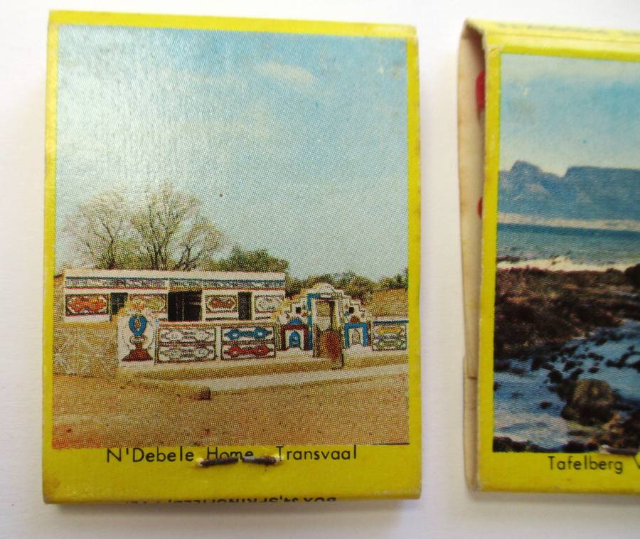 Vintage Spar Match Books / Matches - Boerebeskuit / Glamour Stockings & Canned Fruits