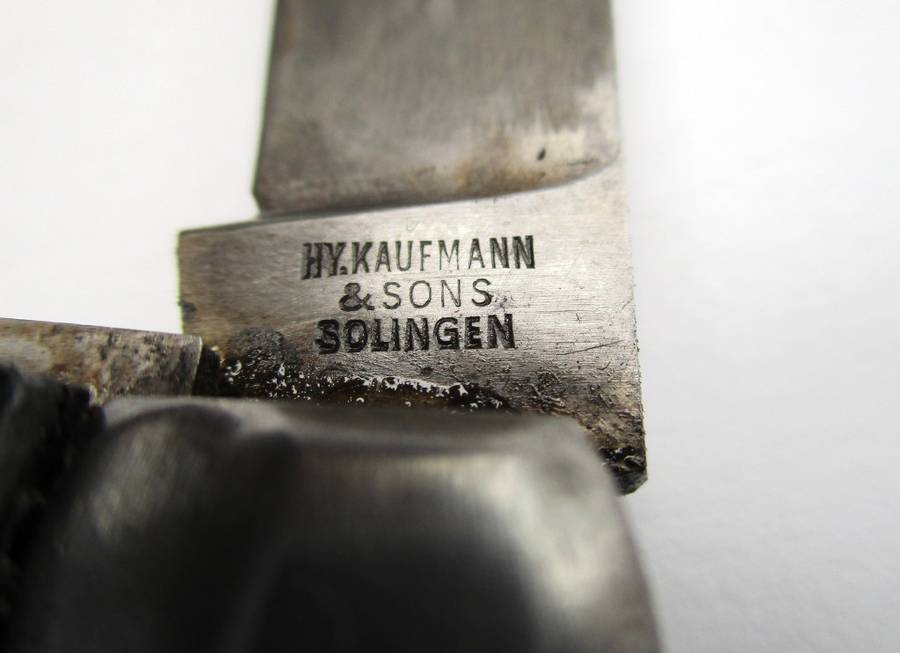 Vintage carbon steel German Jack knife made by H.Y. Kaufmann & Sons, West Germany.