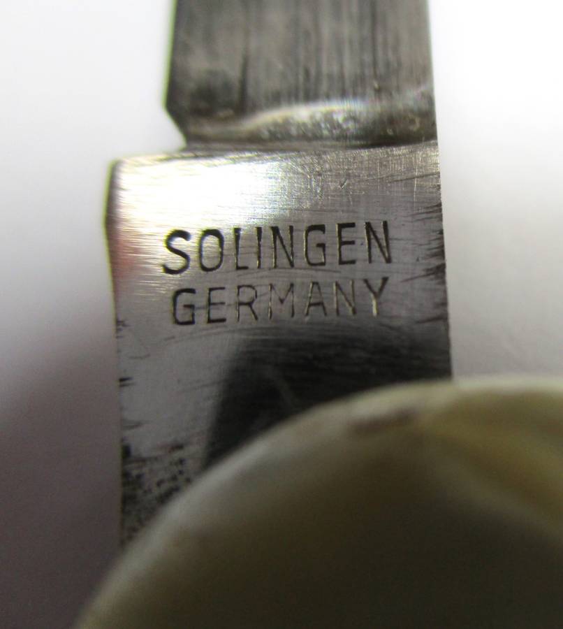 Rare - Unusual vintage folding knife / pocket knife - made in Solingen Germany