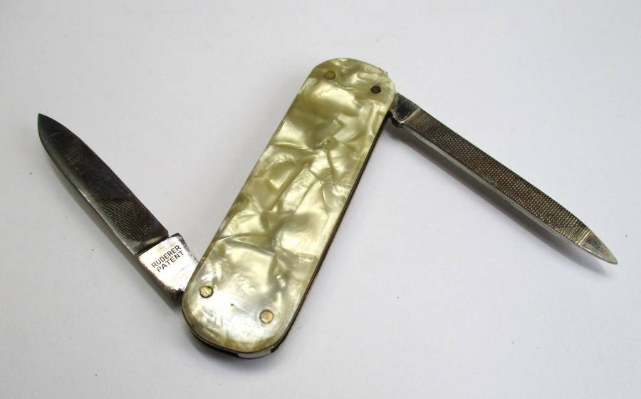 Rare - Unusual vintage folding knife / pocket knife - made in Solingen Germany