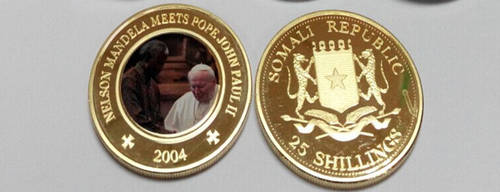 Mandela Meets Pope John Paul II GP Coin