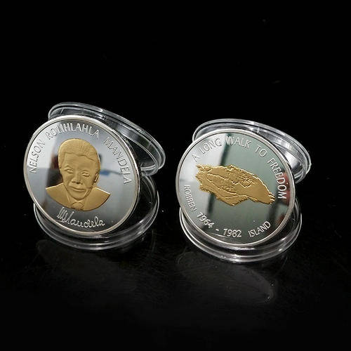 1x  Silver/Gold Plated Nelson Mandela Coin.