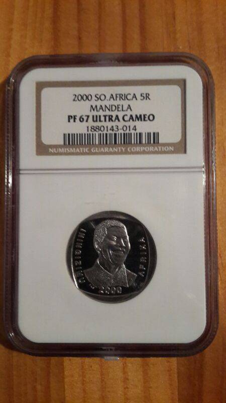 RARE 2000 NELSON MANDELA SMILEY *PR67 ULTRA CAMEO!! LOW START!