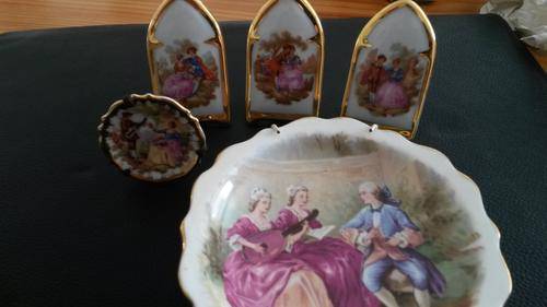 Stunning French Porcelain Meizzner Miniature Collection and English Plate