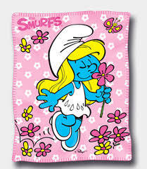 smurfette fleece blankets *** 2 on auction***